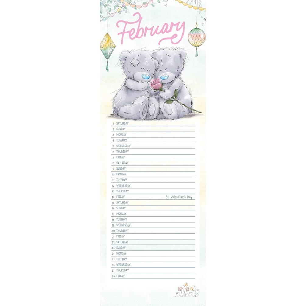 2025 Me to You Bear Slim Calendar Extra Image 2